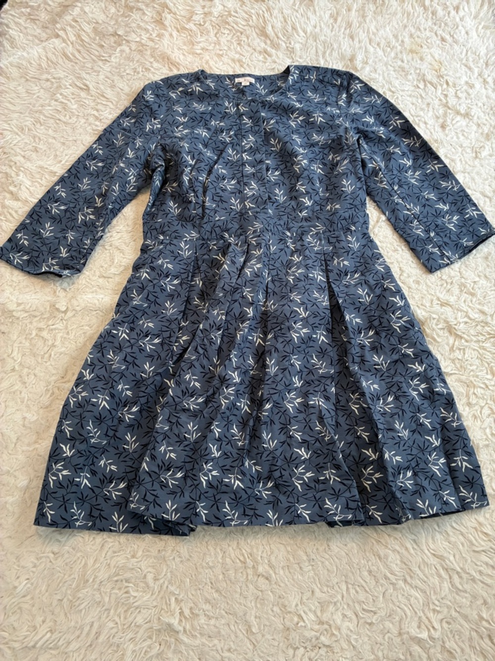 GAP Blue Pleated Midi Dress